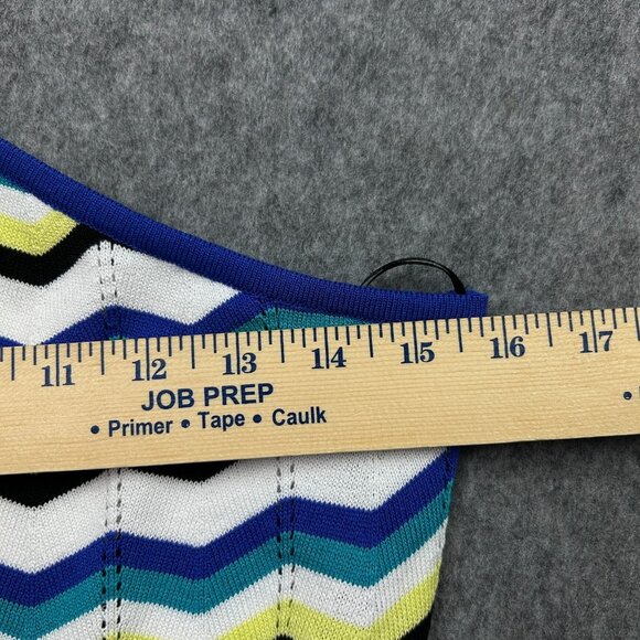 Ming Wang One Shoulder Column Maxi Dress Women's Size XS Chevron Knit NWT - Picture 11 of 13